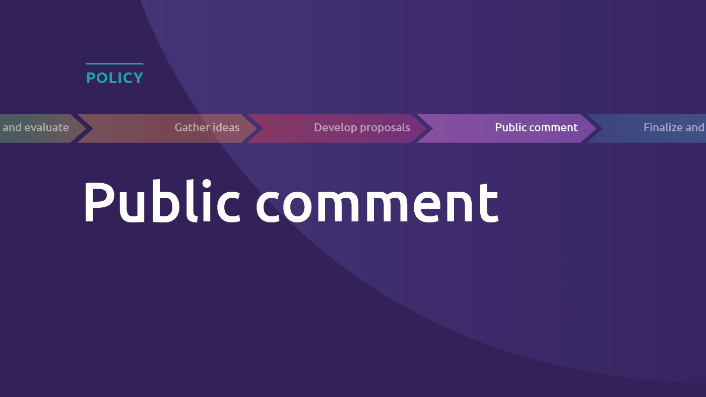 Public comment