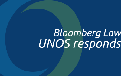 UPDATE: UNOS responds to inaccuracies in Bloomberg Law article