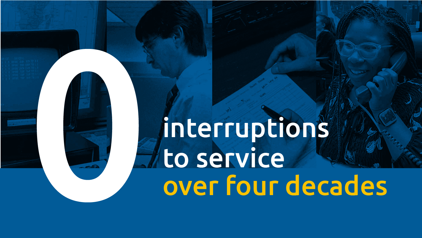 UNOS Organ Center: 0 interruptions to service over four decades