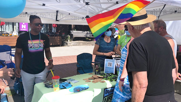 NEDS table at Pride event