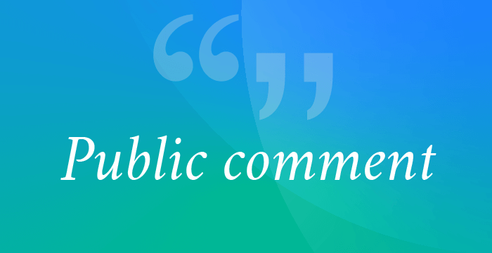 Public comment features new, blog-style format