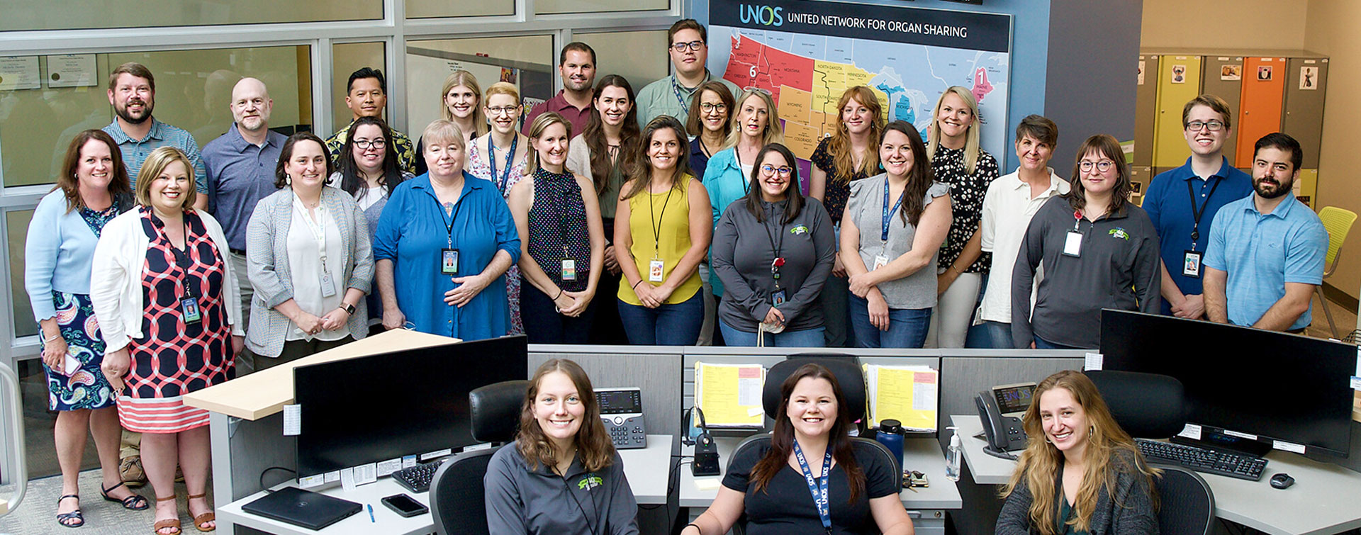 The UNOS Organ Center team celebrating 40 years