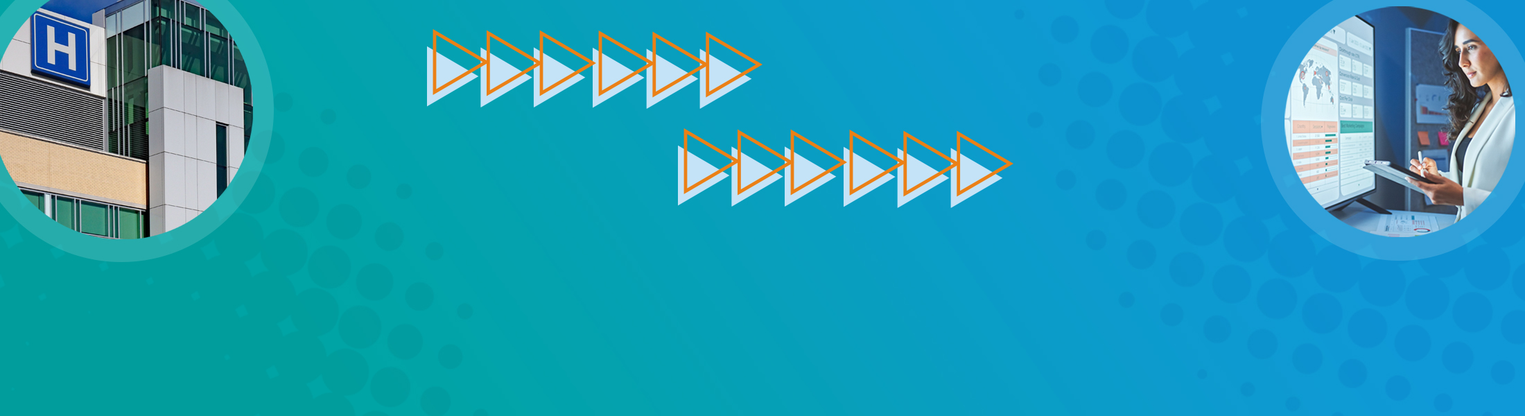 Collage of illustrative images of data from the UNOS Predictive Analytics tool alongside a doctor talking with woman, and a hand resting on a blanket while getting dialysis