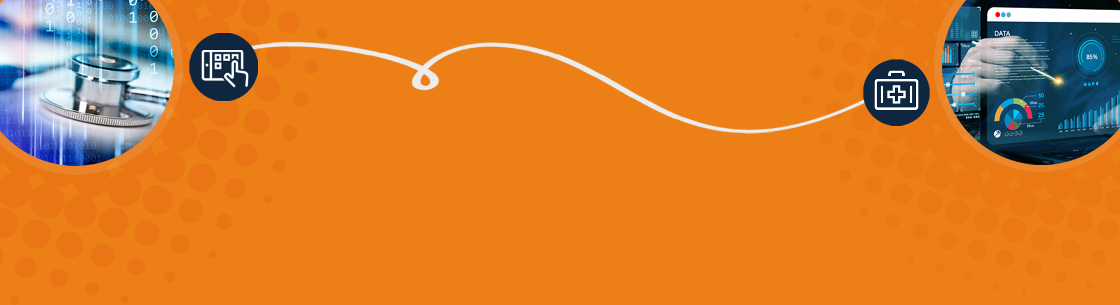 Collage of illustrative images of data from the UNOS Predictive Analytics tool alongside a doctor talking with woman, and a hand resting on a blanket while getting dialysis