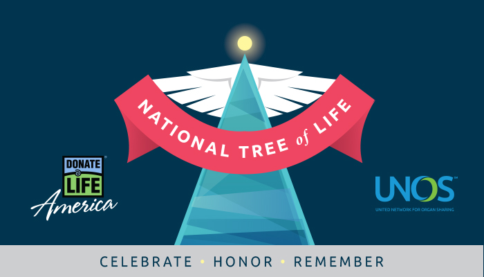 Join UNOS and Donate Life America for the National Tree of Life virtual event on Dec. 16