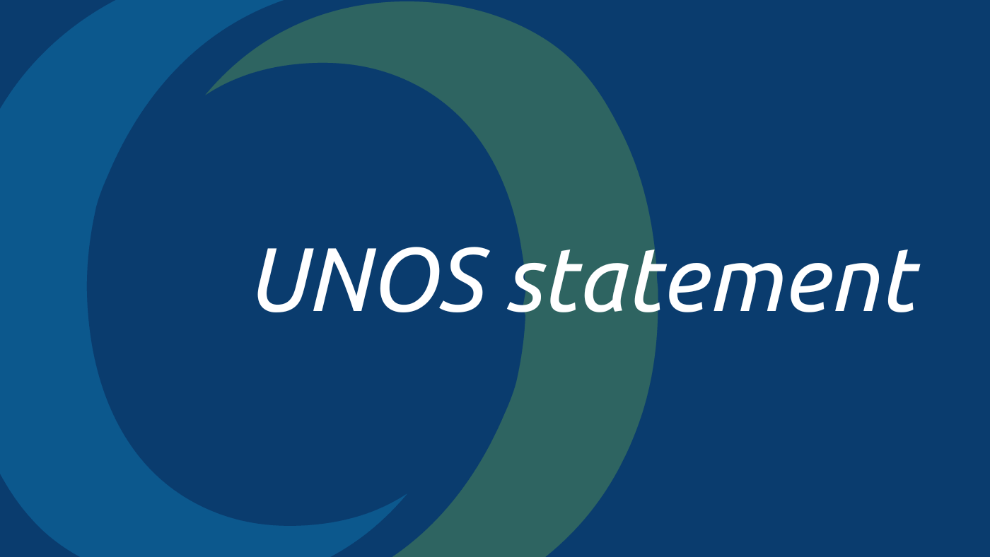 UNOS Statement