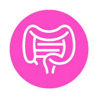 icon of intestine inside circle