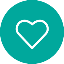 circle with heart icon