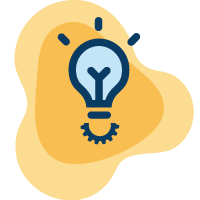 lightbulb icon with partial gear base