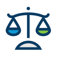 icon of balanced scales for equality