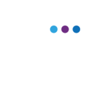 Icon for webinar with person on monitor screen with discussion bubble