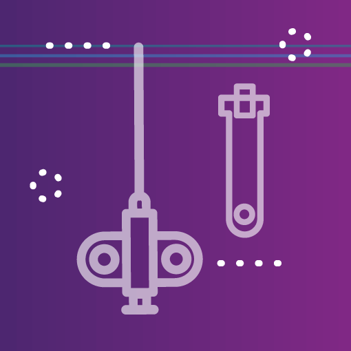 Illustration of biopsy implements