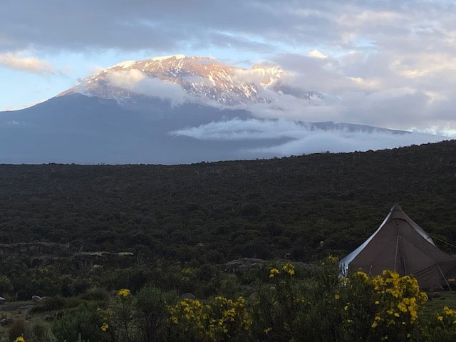 Mt. Kilimanjaro: Approaching base camp, March, 2022. Photo credit: Bobby McLaughlin