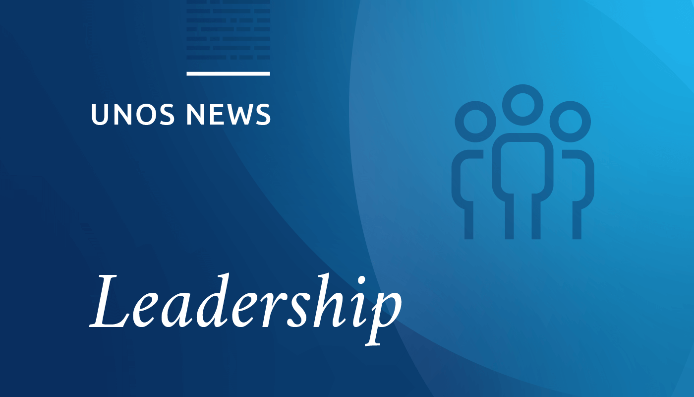 UNOS news: leadership