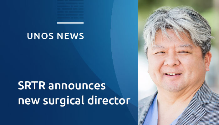 Ryutaro Hirose, M.D., to join SRTR as surgical director