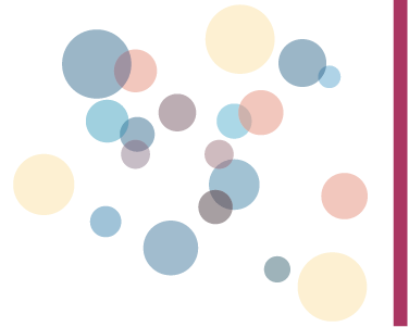 Semi-transparent, dense collection of multi-colored circles
