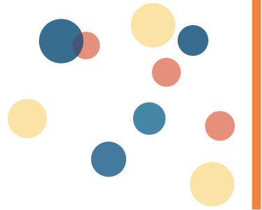 Another layer of filtering for smaller group of semi-transparent collection of multi-colored circles