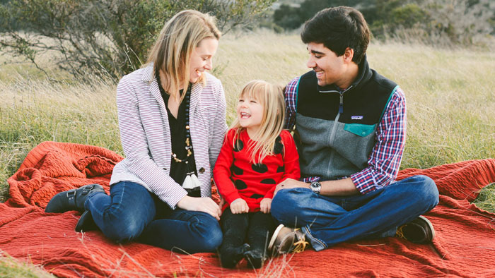 Omar, liver recipient, with his wife and daughter