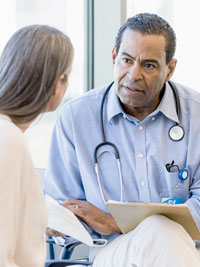 doctor in conversation with patient