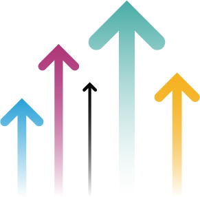 5 arrows pointing up to represent increased transplants