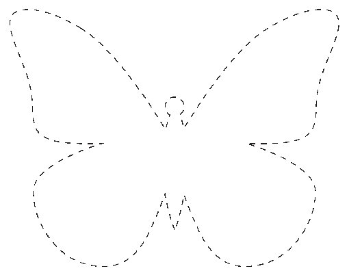 outline of butterfly